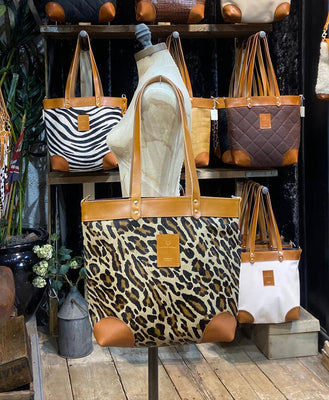 Medium Tote - Leopard Print - Will Bees Bespoke