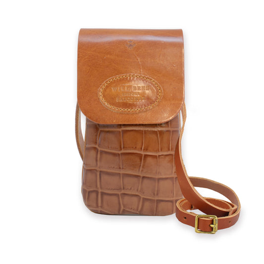 Phone Bag - Tan Croc