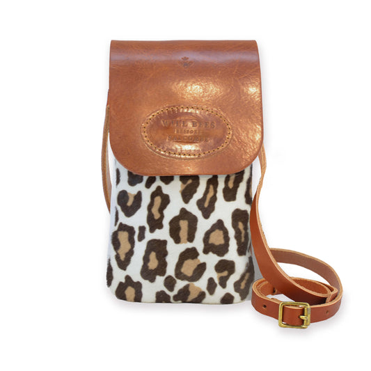 Phone Bag - White Leopard