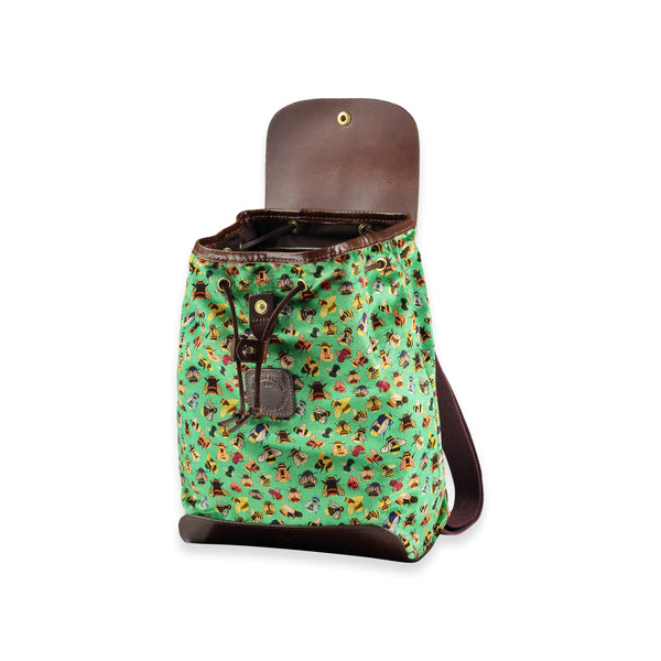 Gertie Backpack - Bee party in Mint Tea - Will Bees Bespoke