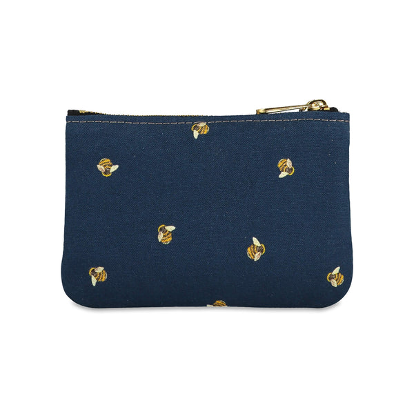 Jane Coin Purse - Baby Bee in Midnight - Will Bees Bespoke