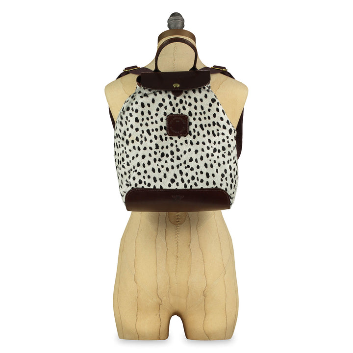 Gertie Backpack - Dalmatian Hair On Hide