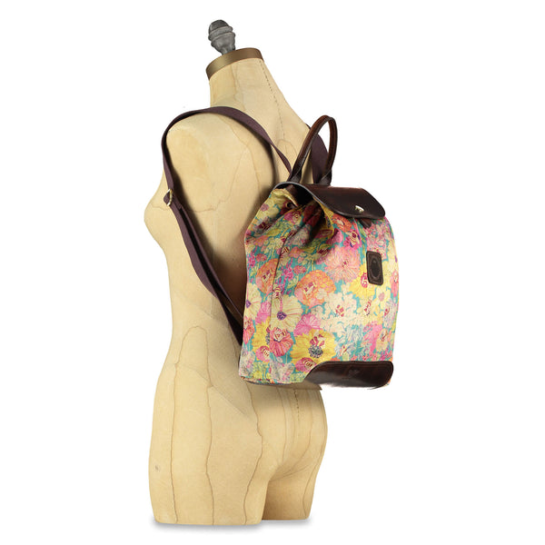 Gertie Backpack - Bumblebee Garden in Vintage - Will Bees Bespoke