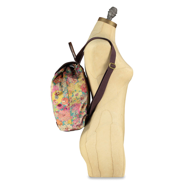 Gertie Backpack - Bumblebee Garden in Vintage - Will Bees Bespoke