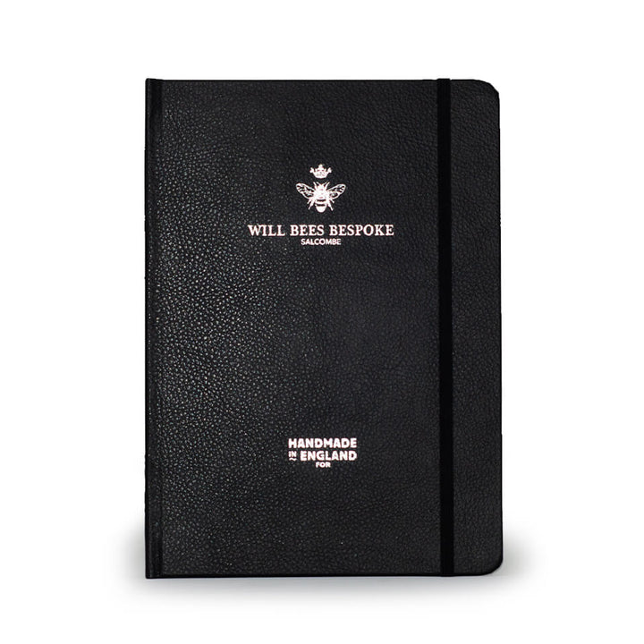 Crown Notebook - Recycled Leather in Black