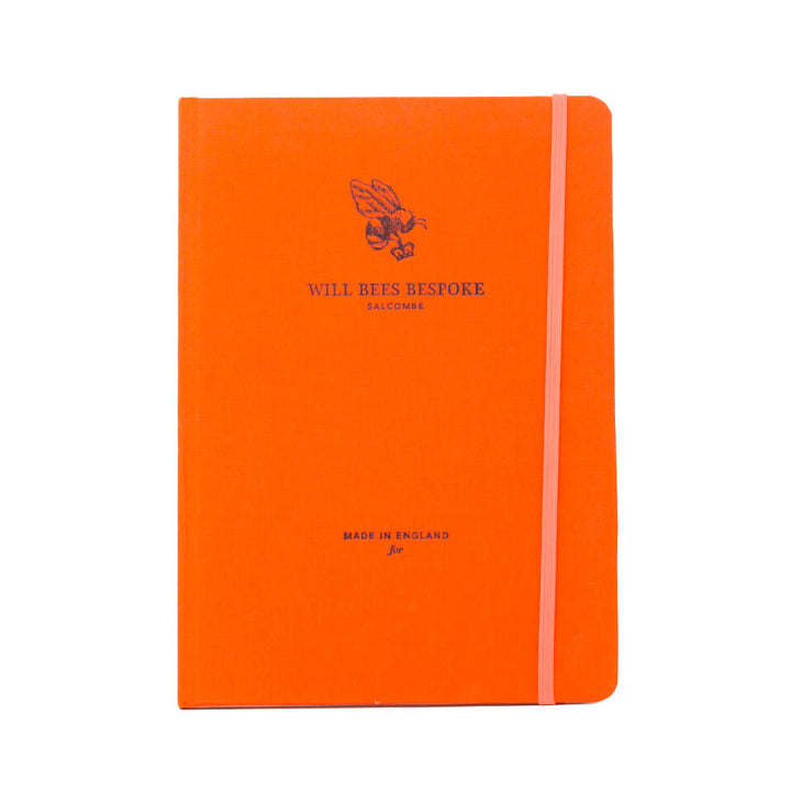 Crown Notebook - Orange Woven Cloth