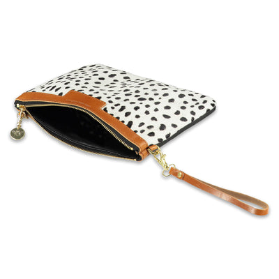 Diana Clutch - Dalmatian Print - Will Bees Bespoke