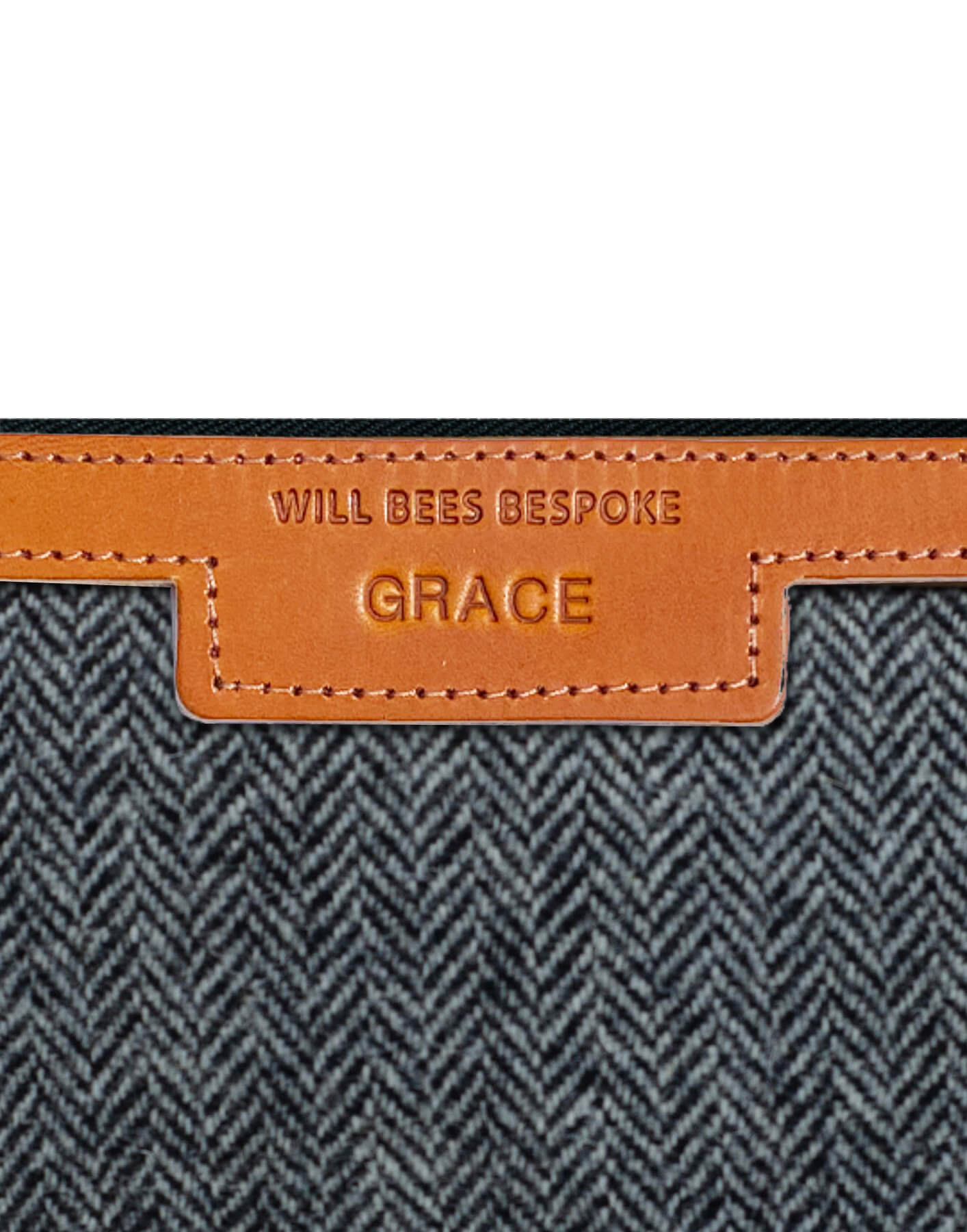 Diana 2 in 1 Clutch - Harris Tweed® Grey Herringbone - Will Bees Bespoke