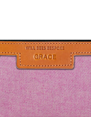 Diana 2 in 1 Clutch - Harris Tweed® Light Pink - Will Bees Bespoke