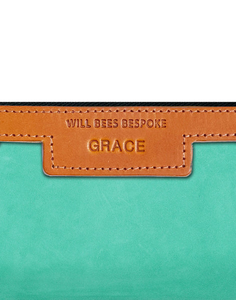 Diana 2 in 1 Clutch - Mint Suede - Will Bees Bespoke