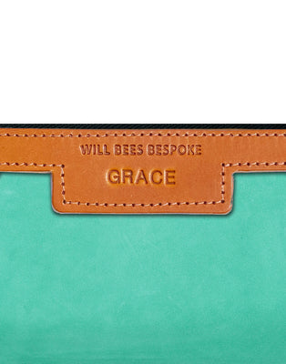 Mini Diana 2 in 1 Clutch - Mint Suede - Will Bees Bespoke