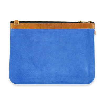 Diana 2 in 1 Clutch - Cobalt Blue Suede - Will Bees Bespoke