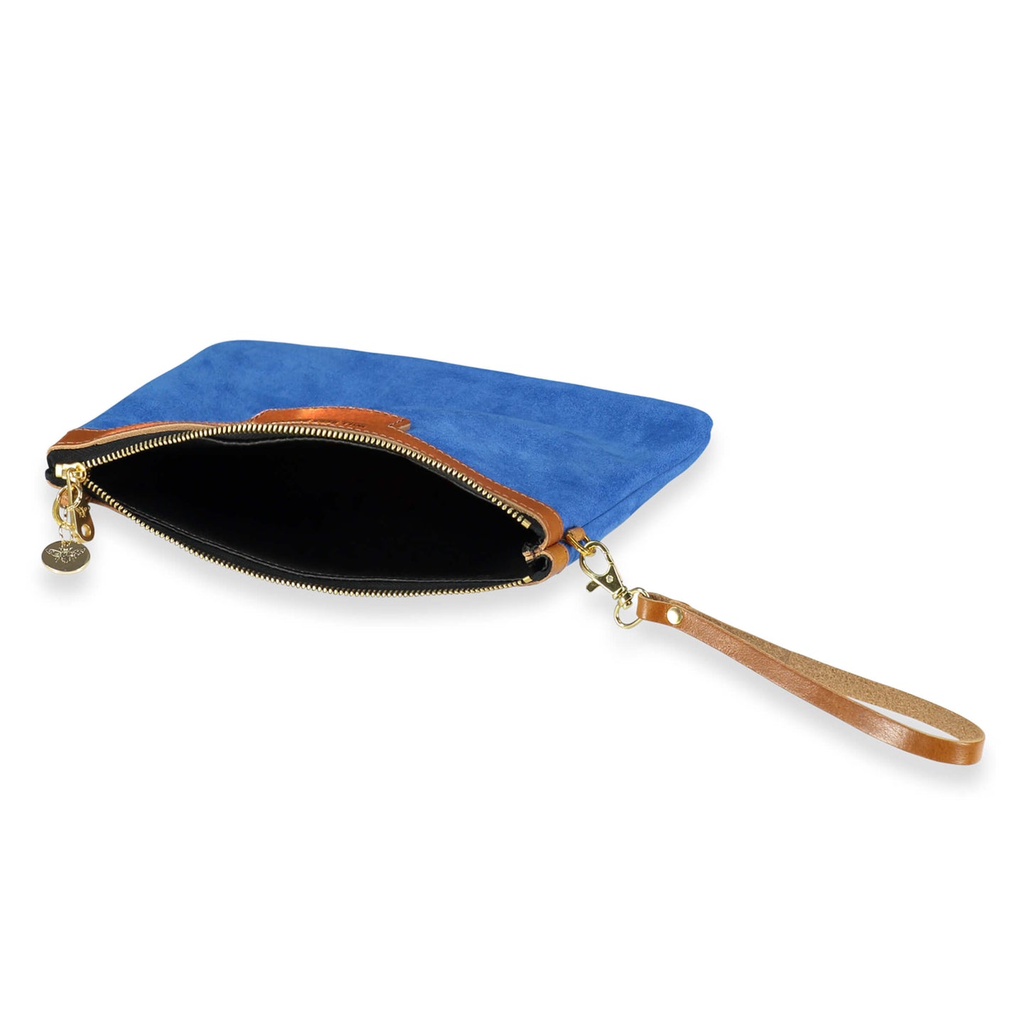 Diana 2 in 1 Clutch - Cobalt Blue Suede - Will Bees Bespoke