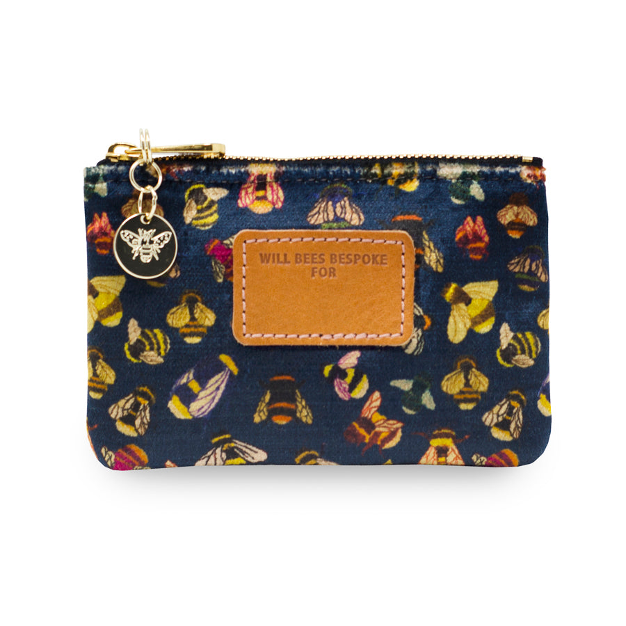 Jane Coin Purse - Bee party in Midnight sky - Will Bees Bespoke