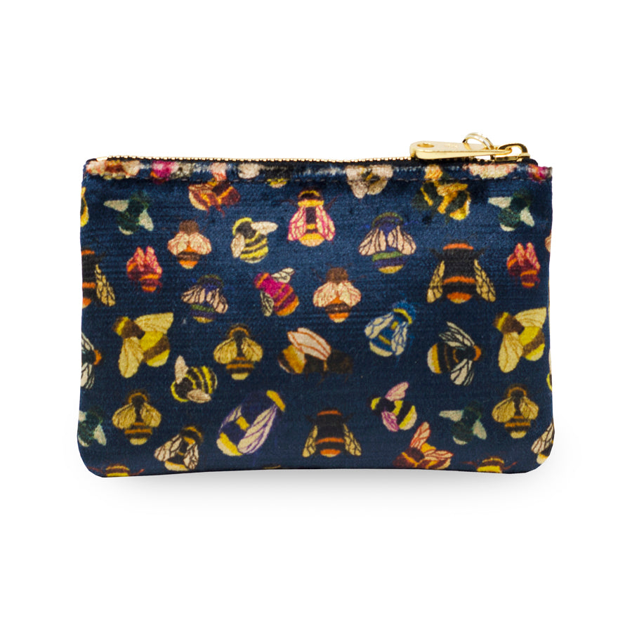 Jane Coin Purse - Bee party in Midnight sky - Will Bees Bespoke