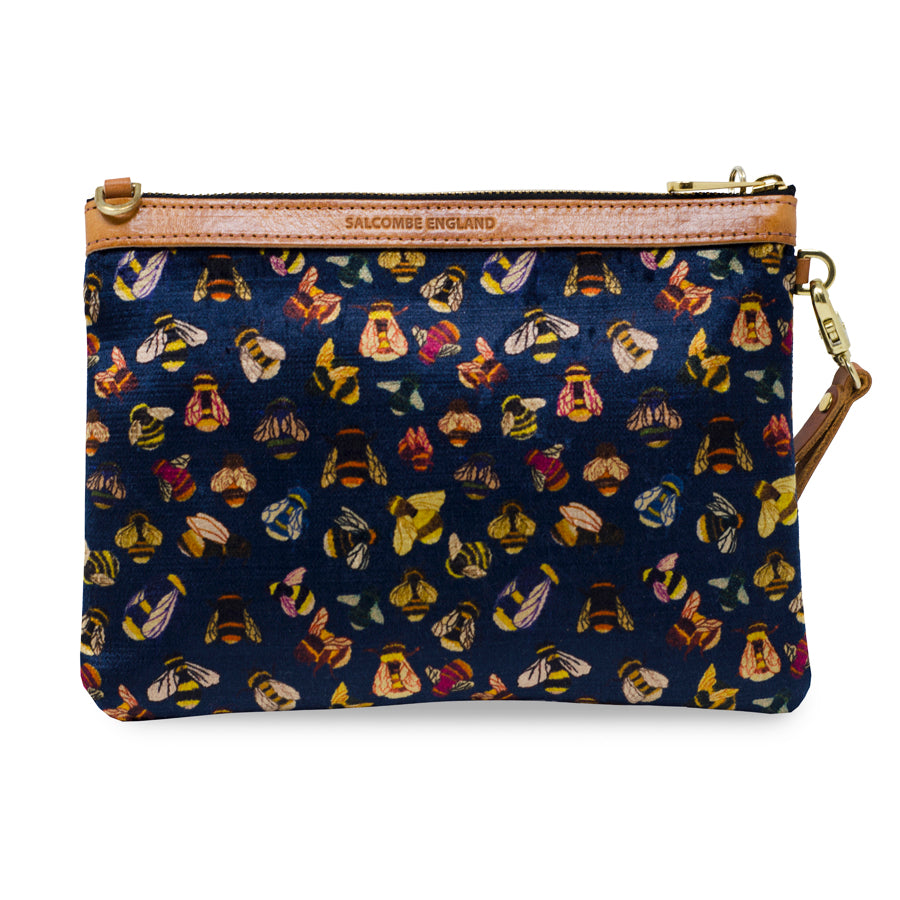 Premium Diana Clutch - Bee party in Midnight sky - Will Bees Bespoke