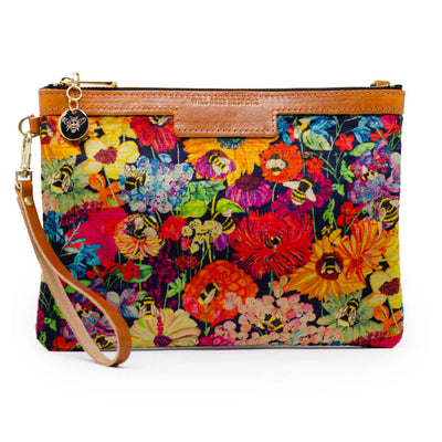 Diana 2 in 1 Clutch - Bumblebee Garden in Mini Midday Sun - Will Bees Bespoke