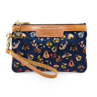 Premium Diana Mini Clutch - Bee party in Midnight sky - Will Bees Bespoke