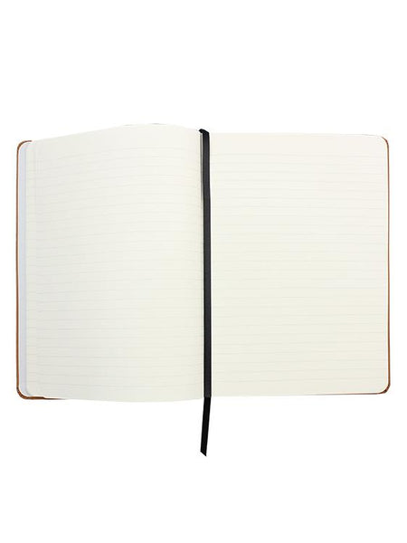 Crown Notebook - Recycled Leather in Tan - Will Bees Bespoke