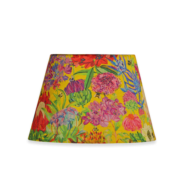 12” Cone Lampshade - Bee Story in Sunbeam - Will Bees Bespoke