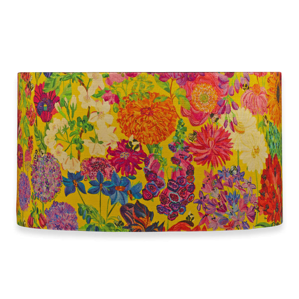 16” Drum Lampshade - Bee Story in Sunbeam - Will Bees Bespoke