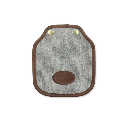Additional Mini Saddle Bag Panel - Light Grey Large Herringbone - Will Bees Bespoke