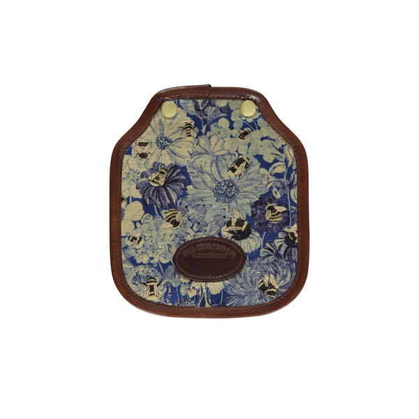 Additional Mini Saddle Bag Panel - Bumblebee Haven in Blue Sea - Will Bees Bespoke