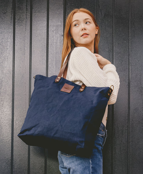 Canvas Tote - Navy - Will Bees Bespoke