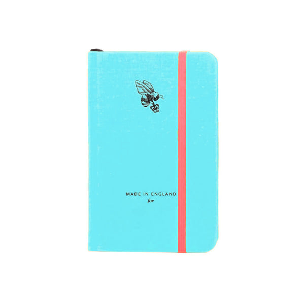 Pocket Notebook - Aqua Woven Cloth - Will Bees Bespoke