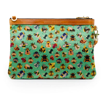 Premium Diana Clutch - Bee party in Mint Tea - Will Bees Bespoke