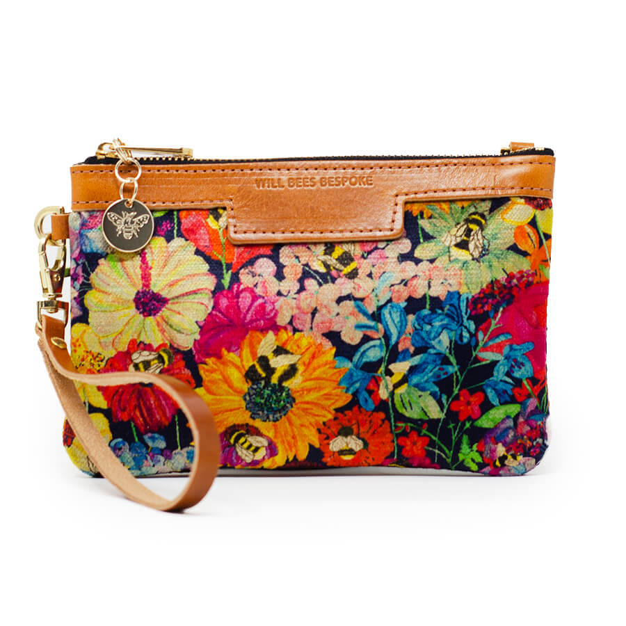 Premium Diana Mini Clutch - Bumblebee Garden in Mini Midday Sun - Will Bees Bespoke