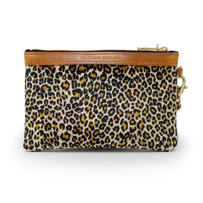 Premium Diana Mini Clutch - Light Leopard Print Velvet - Will Bees Bespoke