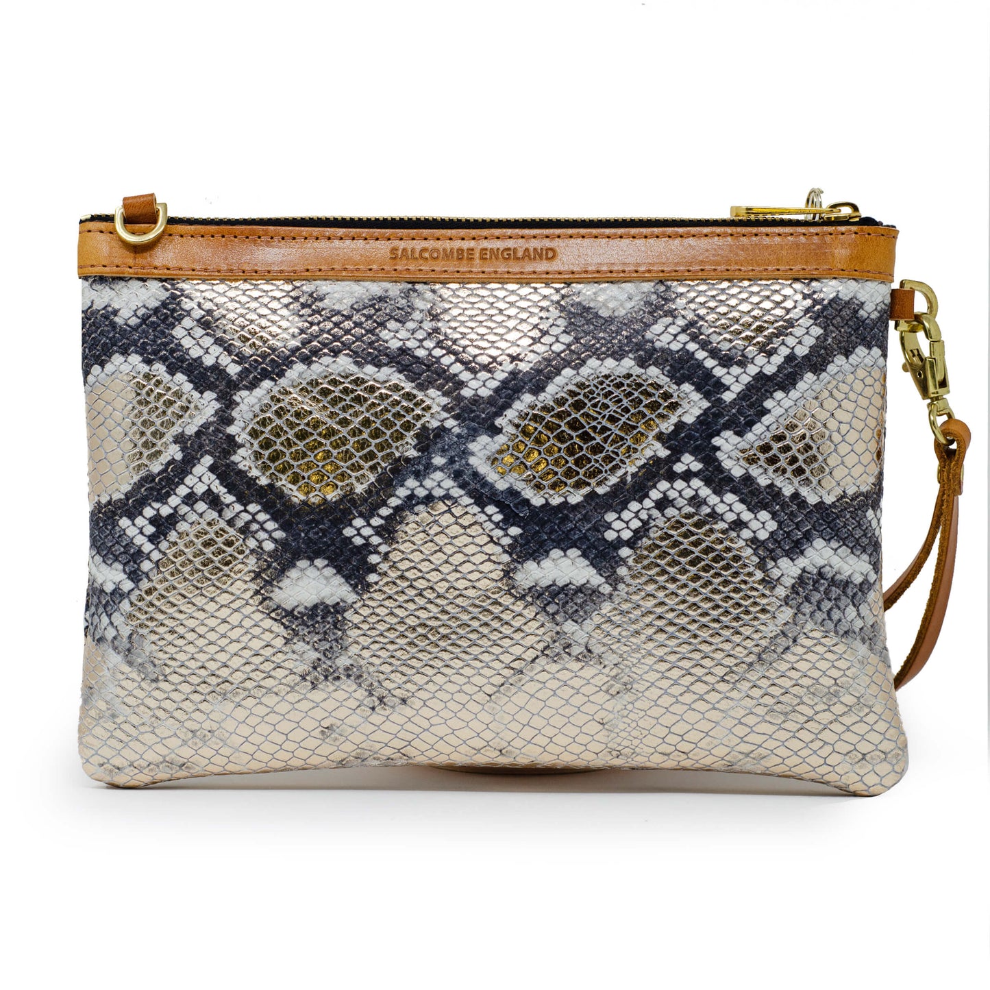 Premium Diana Clutch - Metallic Snake - Will Bees Bespoke