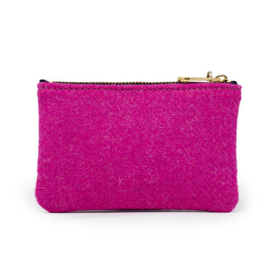 Jane Coin Purse - Harris Tweed® Bright Pink - Will Bees Bespoke