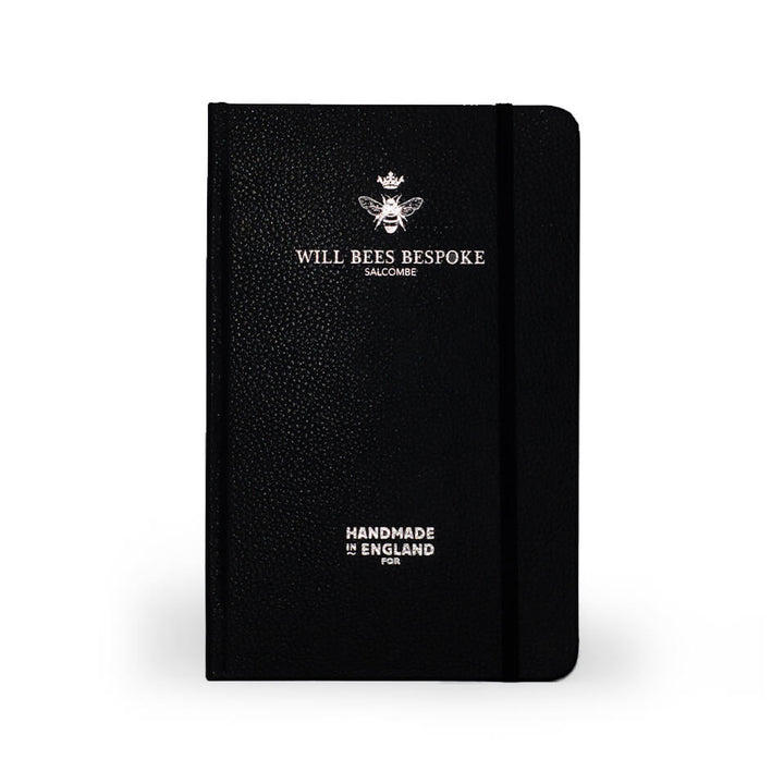 Quarto Notebook - Recycled Leather in Black