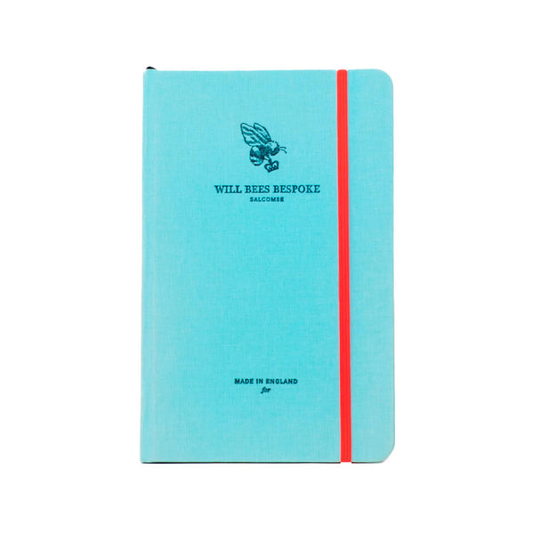 Quarto Notebook - Aqua Woven Cloth - Will Bees Bespoke