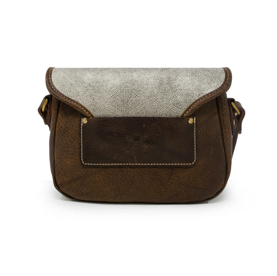 Rosalind Saddle Bag - Silver Paisley Sparkle - Will Bees Bespoke