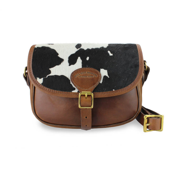Rosalind Saddle Bag - Black Cow Print