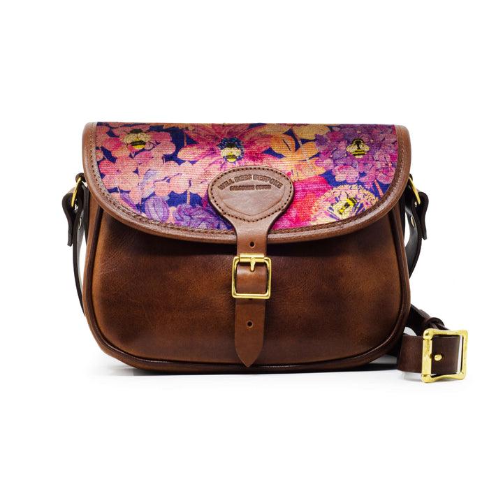 Additional Saddle Bag Panel - Bumblebee Paradise in Pink sunset