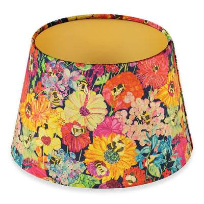 16” Cone Lampshade - Bumblebee Garden Midday Sun - Will Bees Bespoke