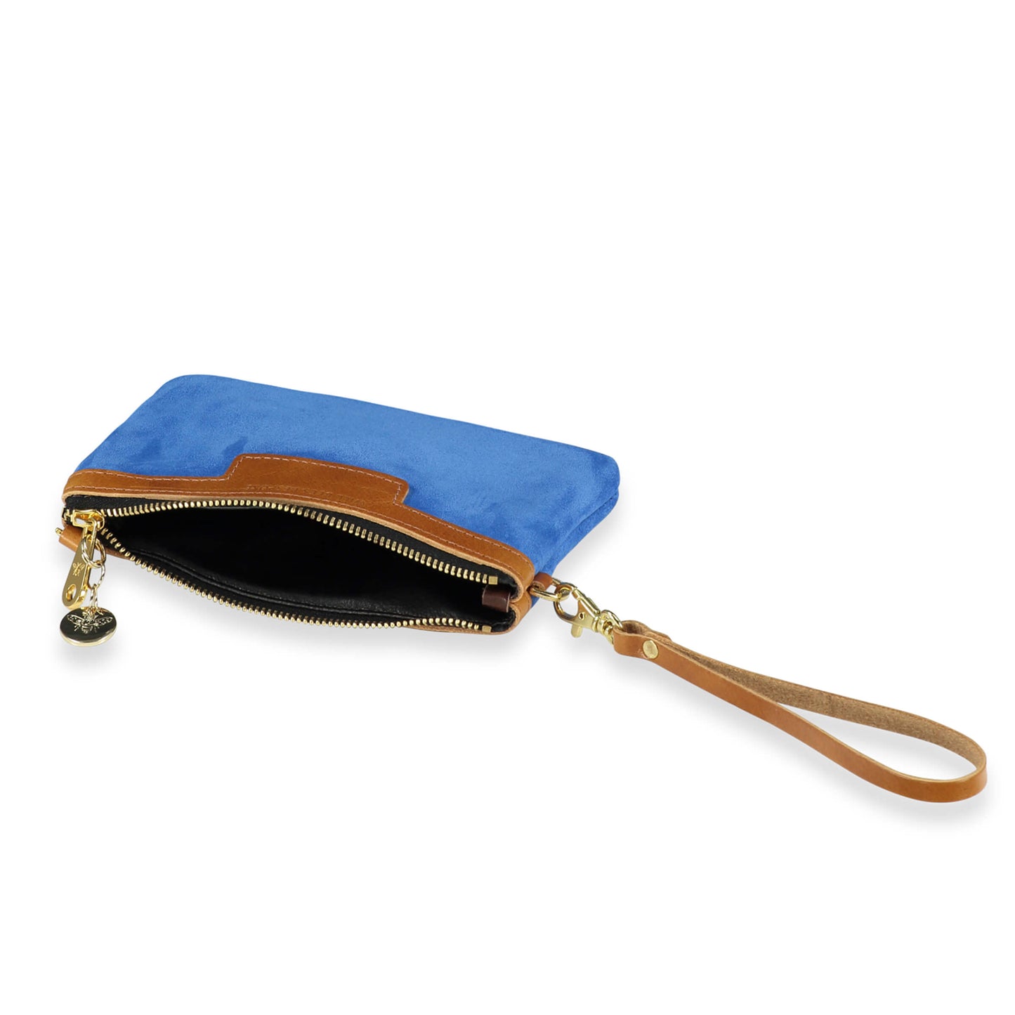 Mini Diana 2 in 1 Clutch - Cobalt Blue Suede - Will Bees Bespoke