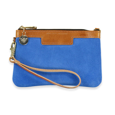 Mini Diana 2 in 1 Clutch - Cobalt Blue Suede - Will Bees Bespoke
