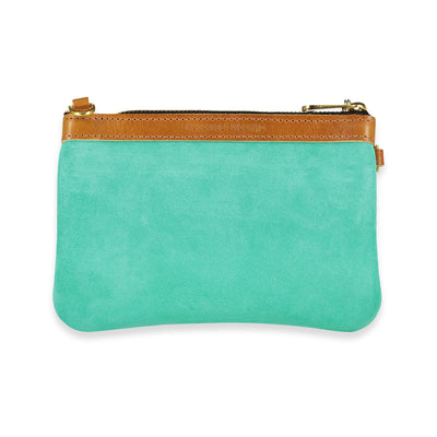 Mini Diana 2 in 1 Clutch - Mint Suede - Will Bees Bespoke