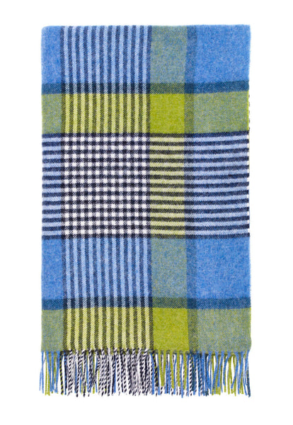 Throw - Blue & Green Check - Will Bees Bespoke