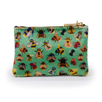 Jane Coin Purse - Bee party in Mint Tea - Will Bees Bespoke