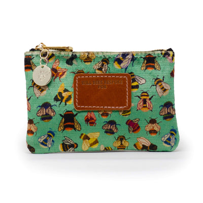 Jane Coin Purse - Bee party in Mint Tea - Will Bees Bespoke