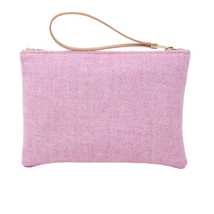 Frances Clutch - Light Pink Harris Tweed®