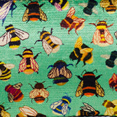 Additional Tote Bag Panel - Bee party in Mint Tea - Will Bees Bespoke